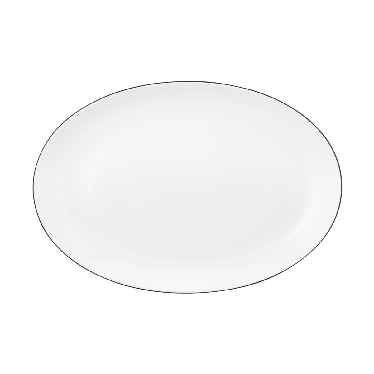 Seltmann Weiden Lido Black Line Servierplatte oval 35x24 cm – Produktbild 1