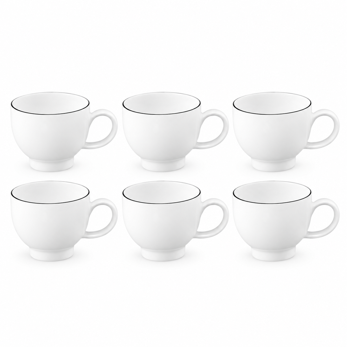 Seltmann Weiden Lido Black Line Espressoobertasse 0,09 l – 6er-Set