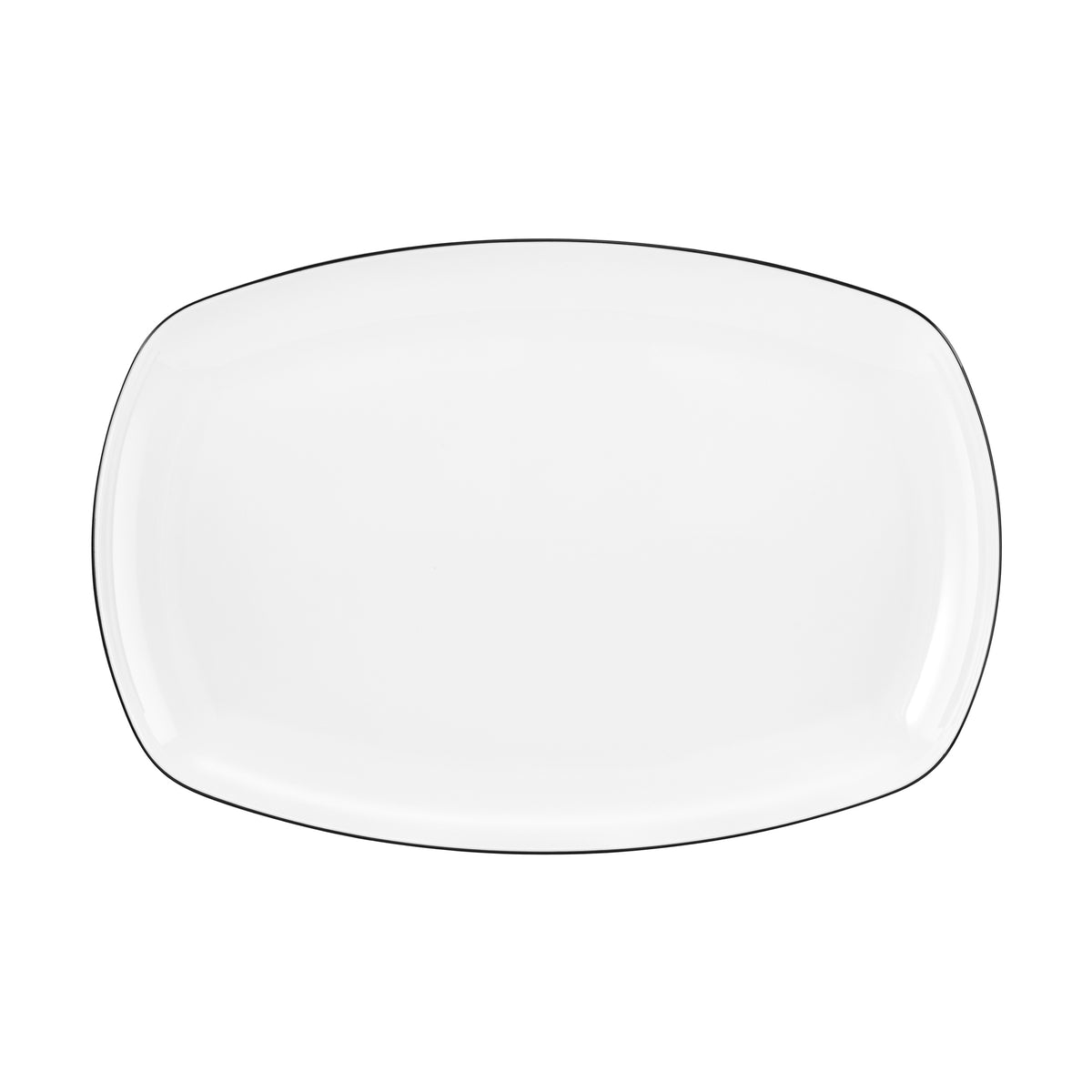 Seltmann Weiden Lido Black Line Servierplatte eckig 35x24 cm – Produktbild 1