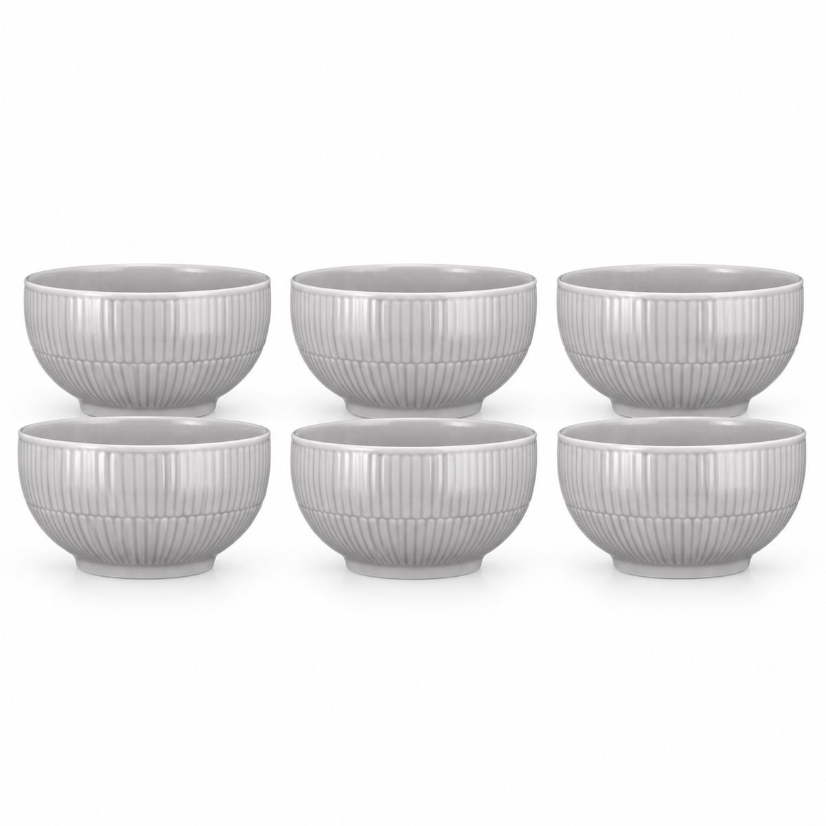 Seltmann Weiden Amina Silbergrau Müslischale 15 cm – 6er-Set