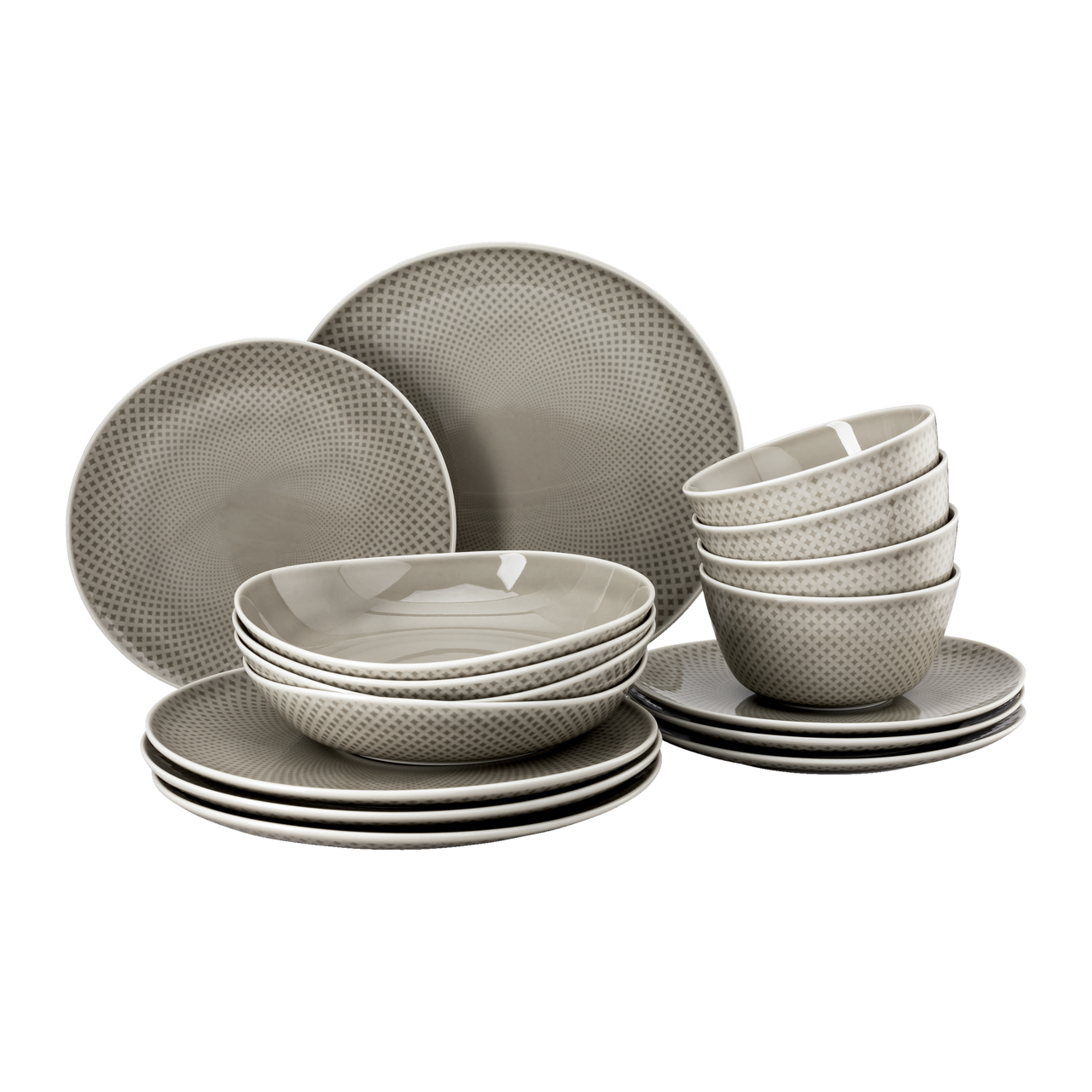 Rosenthal Junto Set 16-tlg. mit Müslischalen Pearl Grey Grau – Ansicht 3