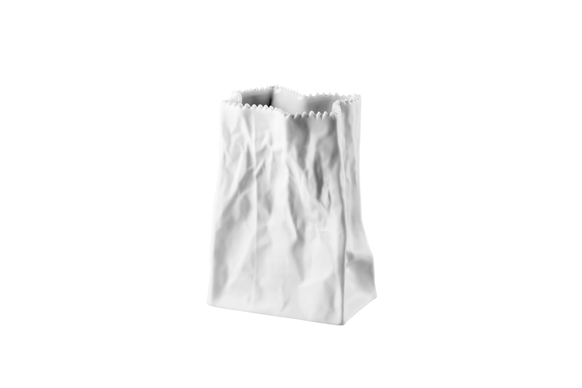 Rosenthal Do not litter Tütenvase 14 cm Weiss matt
