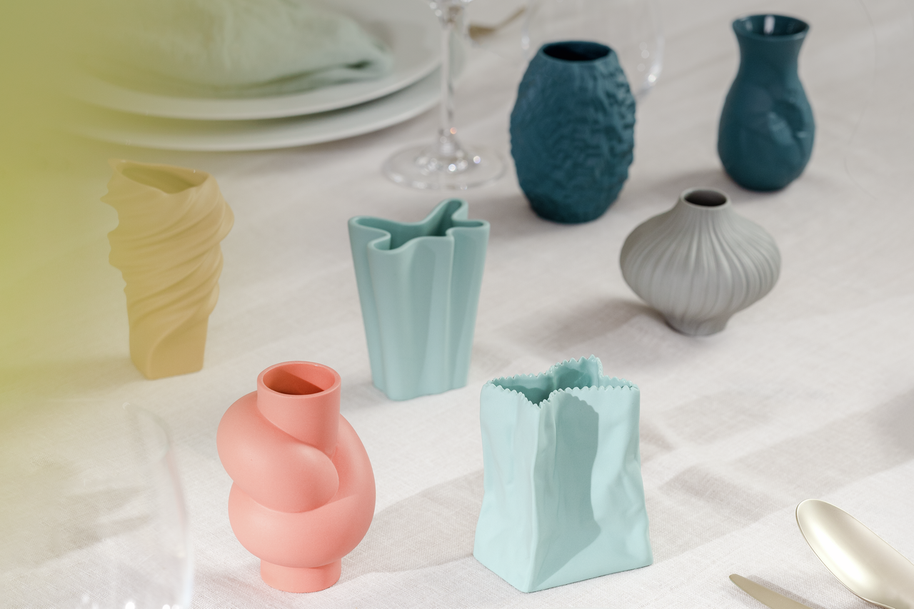 Rosenthal Node Vase 10 cm Coral Rot – Lifestyle