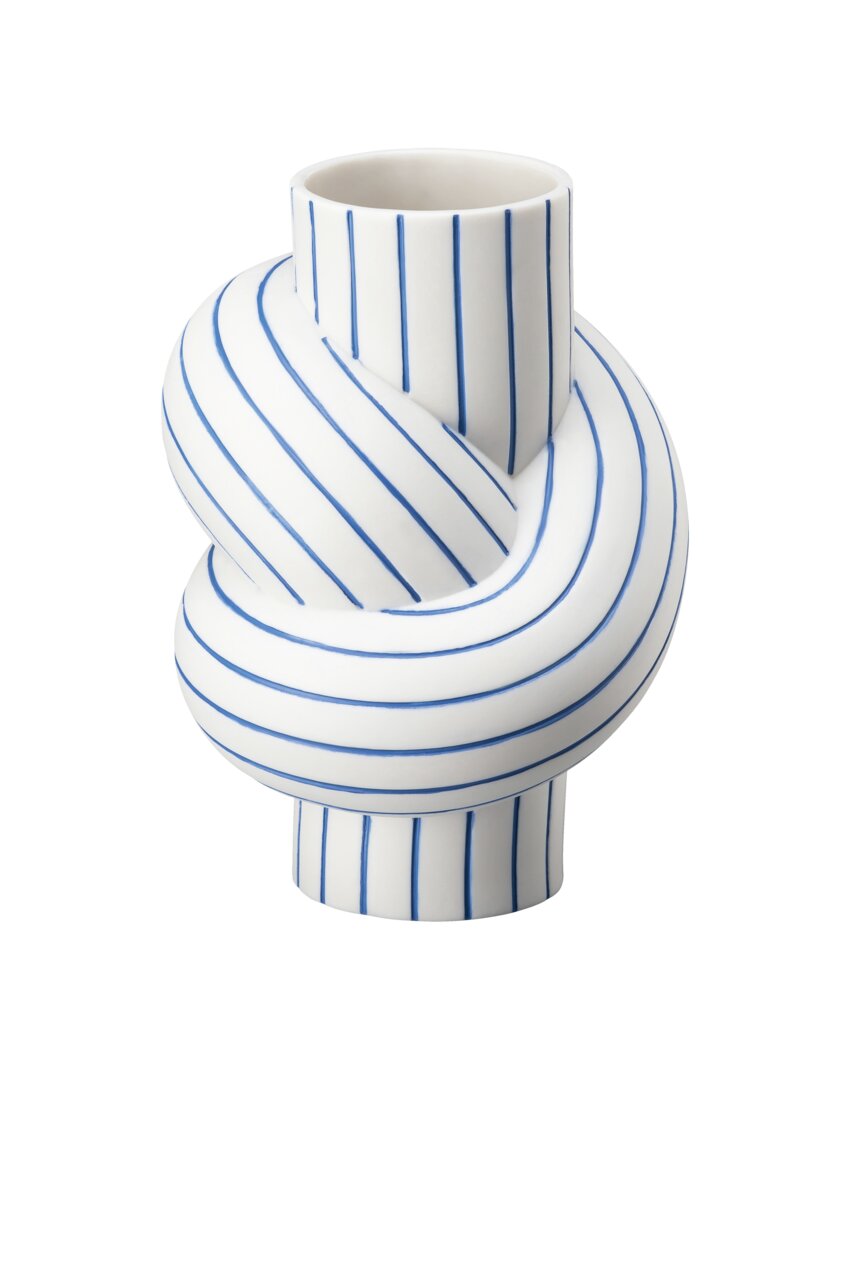 Rosenthal Node Stripes Vase 12 cm Blueberry