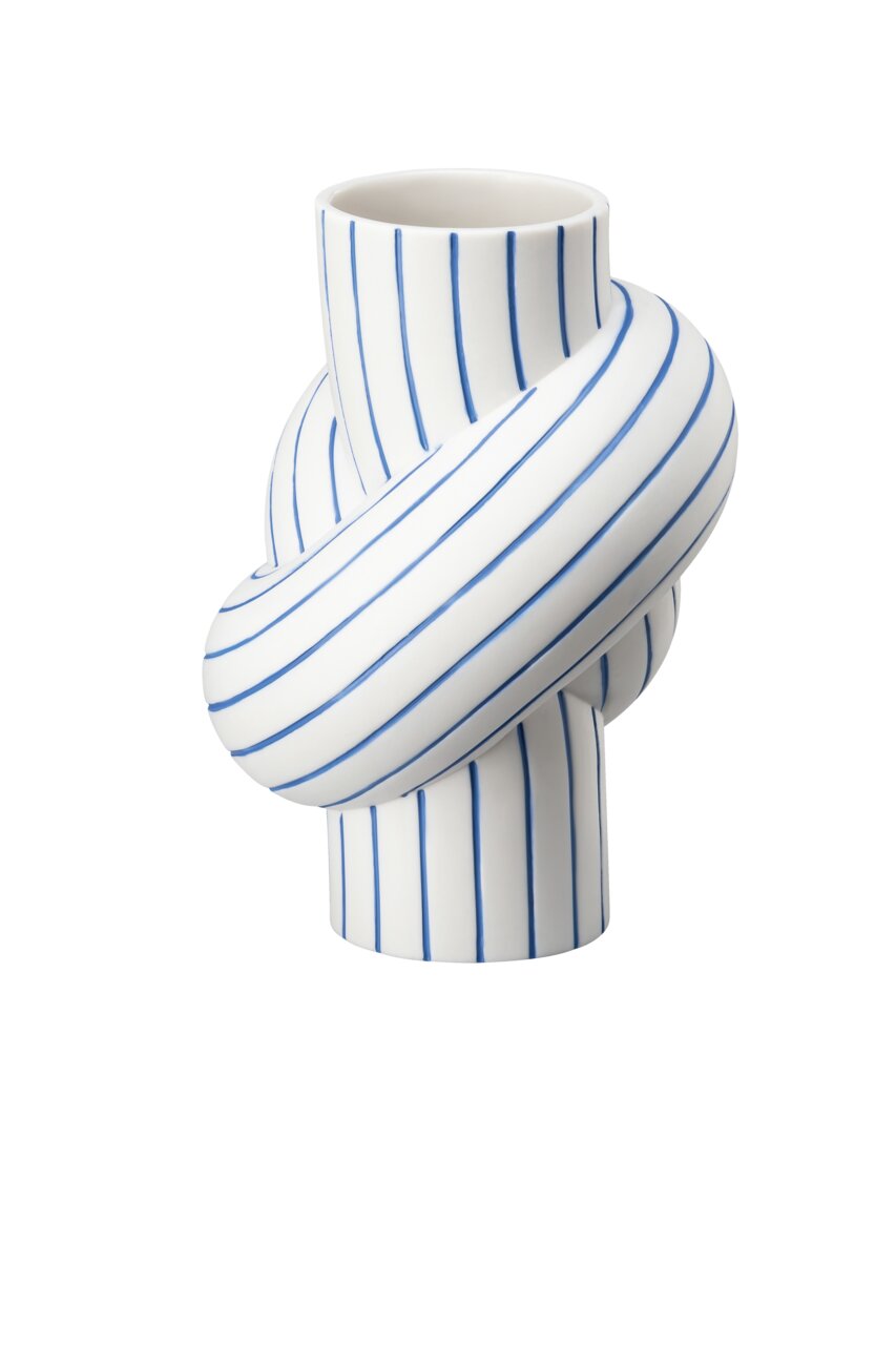 Rosenthal Node Stripes Vase 12 cm Blueberry