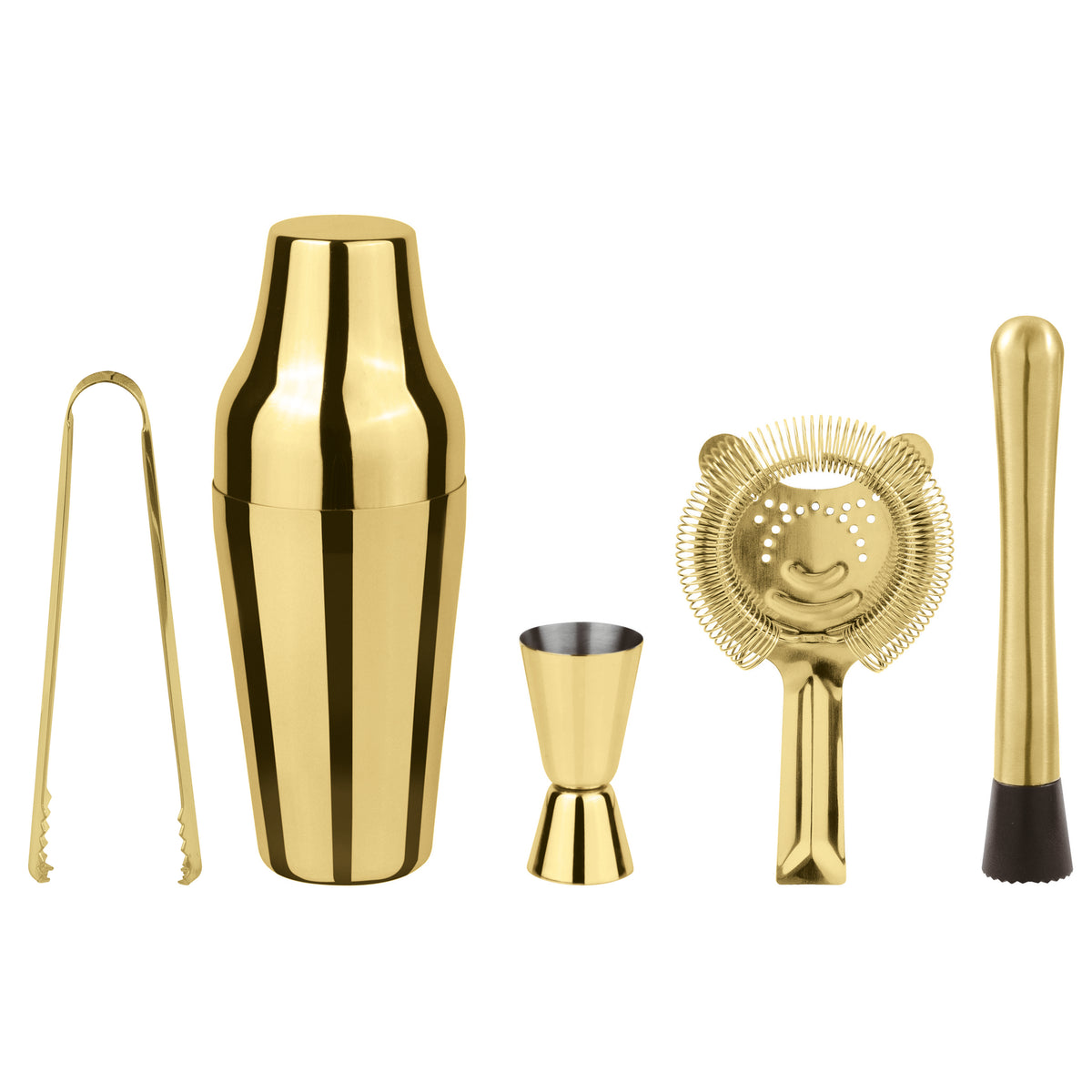 Sambonet Home Bar Parisian Cocktailset 5-teilig PVD Gold
