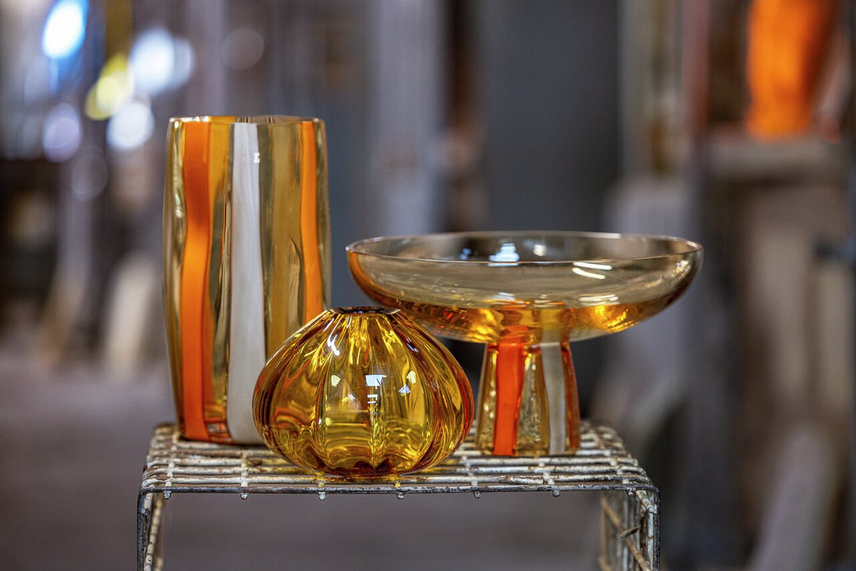 Rosenthal Glass Objects Vase 13 cm Amber