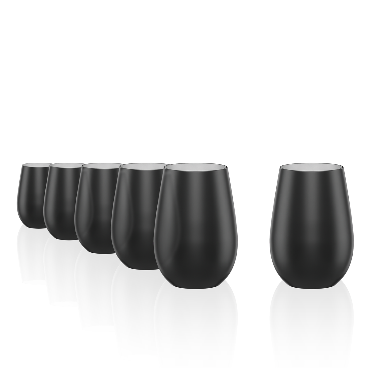 Stölzle Lausitz Elements Multifunktionsbecher Schwarz-Silber 6er-Set – Ansicht 2