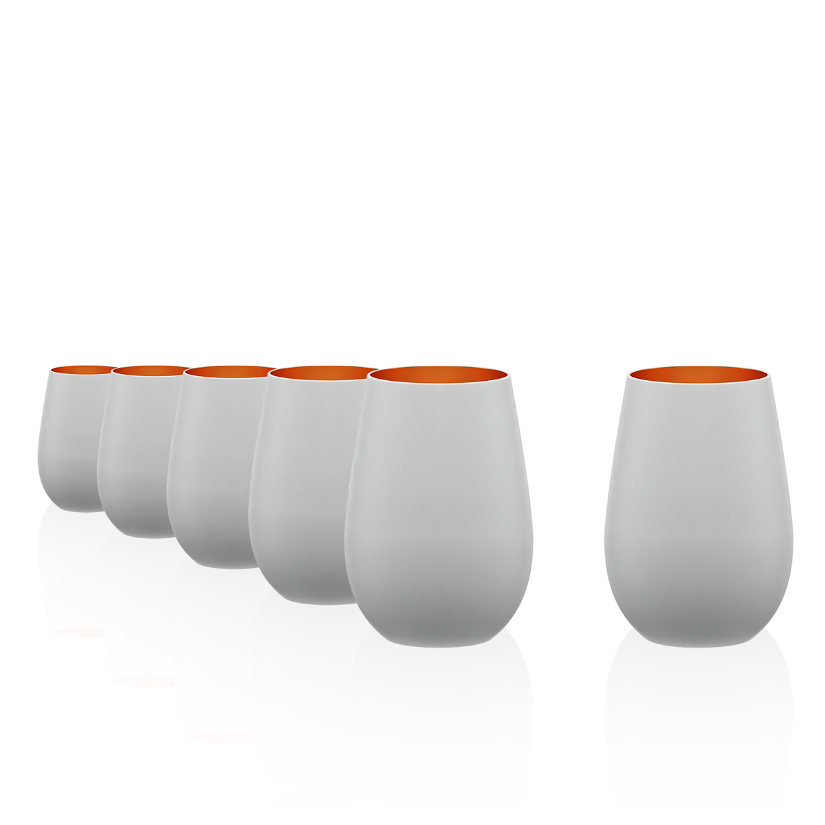 Stölzle Lausitz Elements Multifunktionsbecher Weiß-Bronze 6er-Set – Ansicht 2