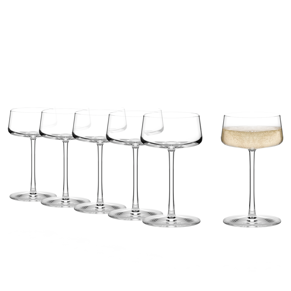 Stölzle Lausitz Power Champagnerschale 6er-Set – gefüllt