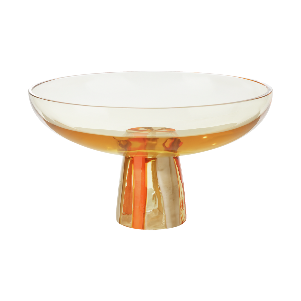 Rosenthal Glass Object Limited Schale 30 cm auf Fuß Stripes Orange – Produktansicht 6