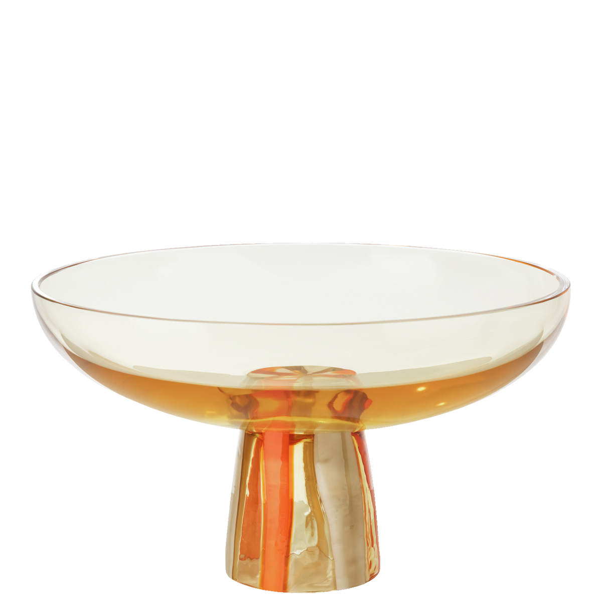 Rosenthal Glass Object Limited Schale 30 cm auf Fuß Stripes Orange – Produktansicht 7