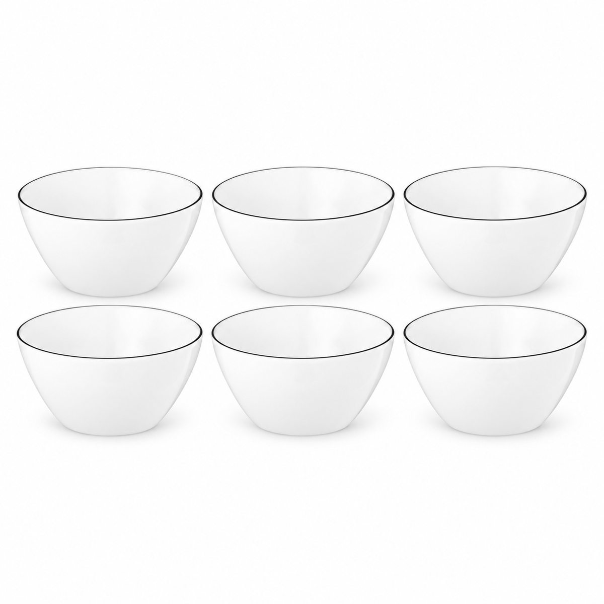 Seltmann Weiden Lido Black Line Müslischale 15 cm – 6er-Set