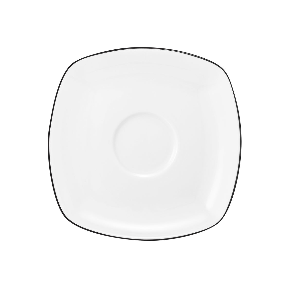 Seltmann Weiden Lido Black Line Kombi-Untertasse eckig 14,5 cm – Produktbild 1