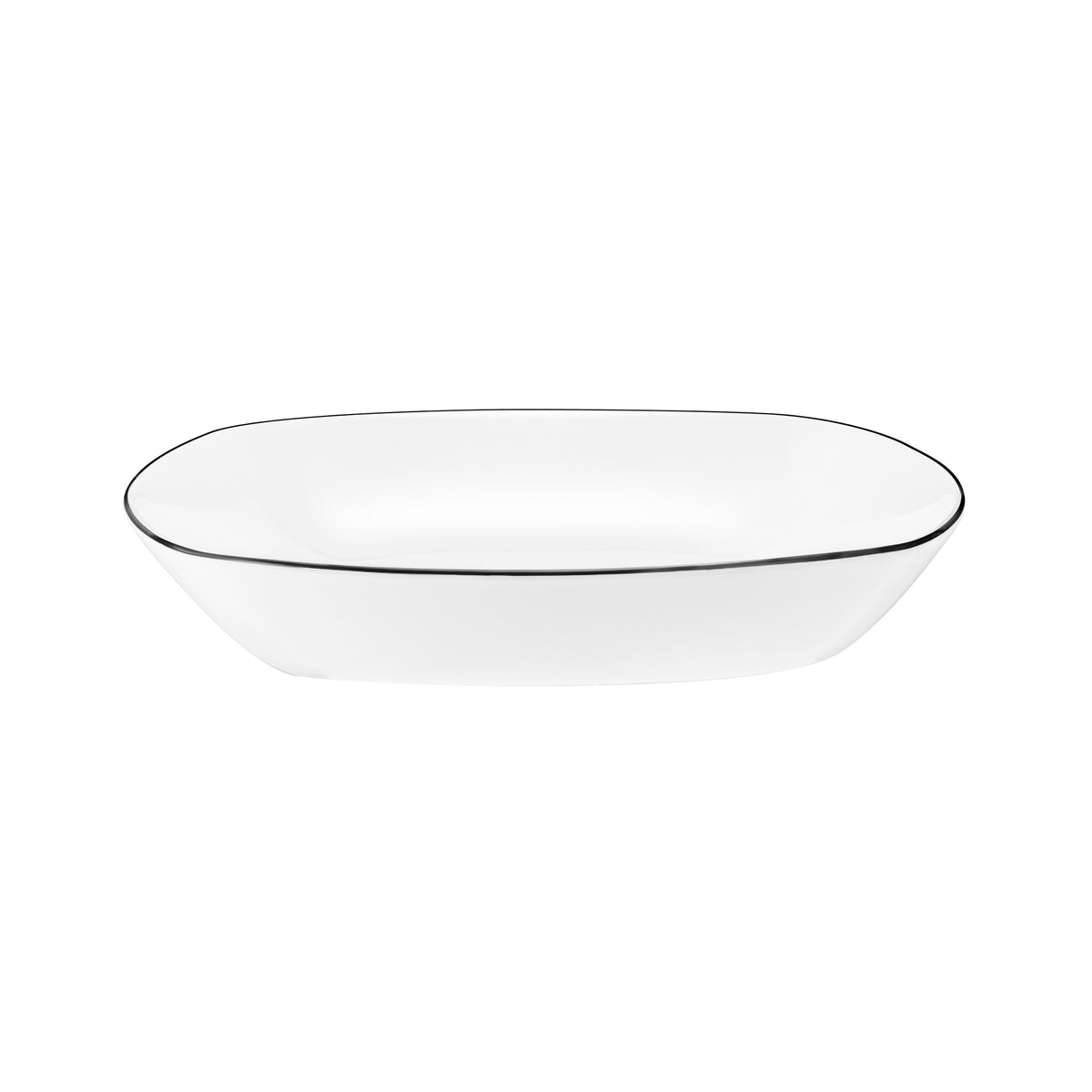 Seltmann Weiden Lido Black Line Suppenteller eckig 21 cm – Produktbild 1
