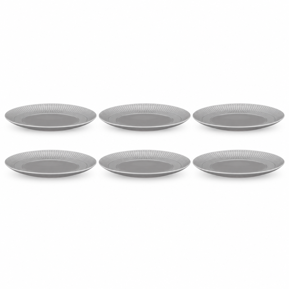 Seltmann Weiden Amina Silbergrau Frühstücksteller rund 22,5 cm – 6er-Set