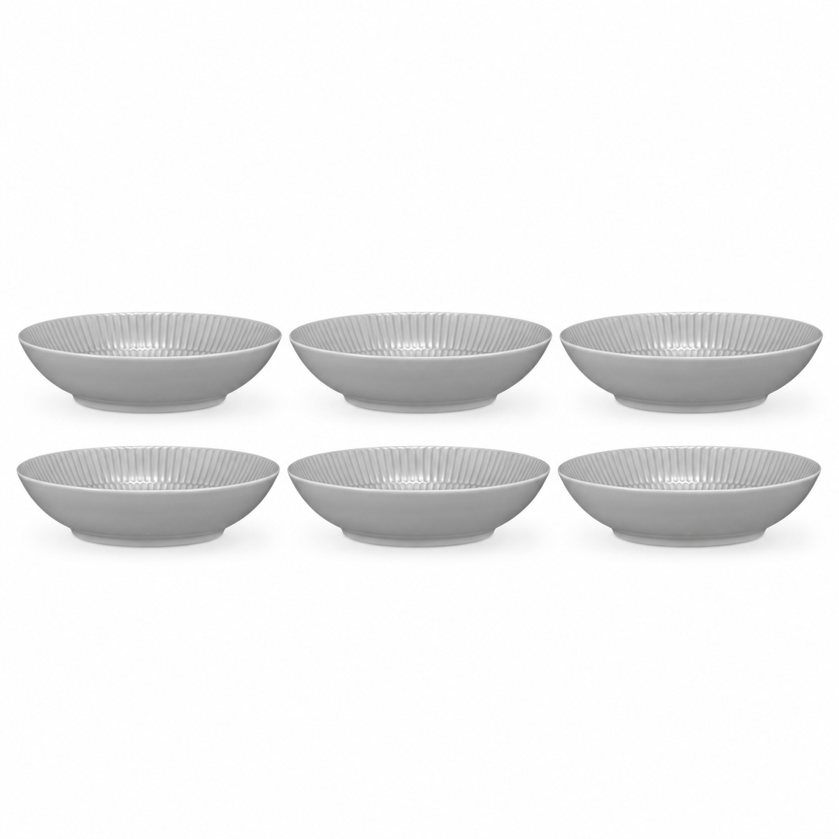 Seltmann Weiden Amina Silbergrau Suppenteller rund 21 cm – 6er-Set