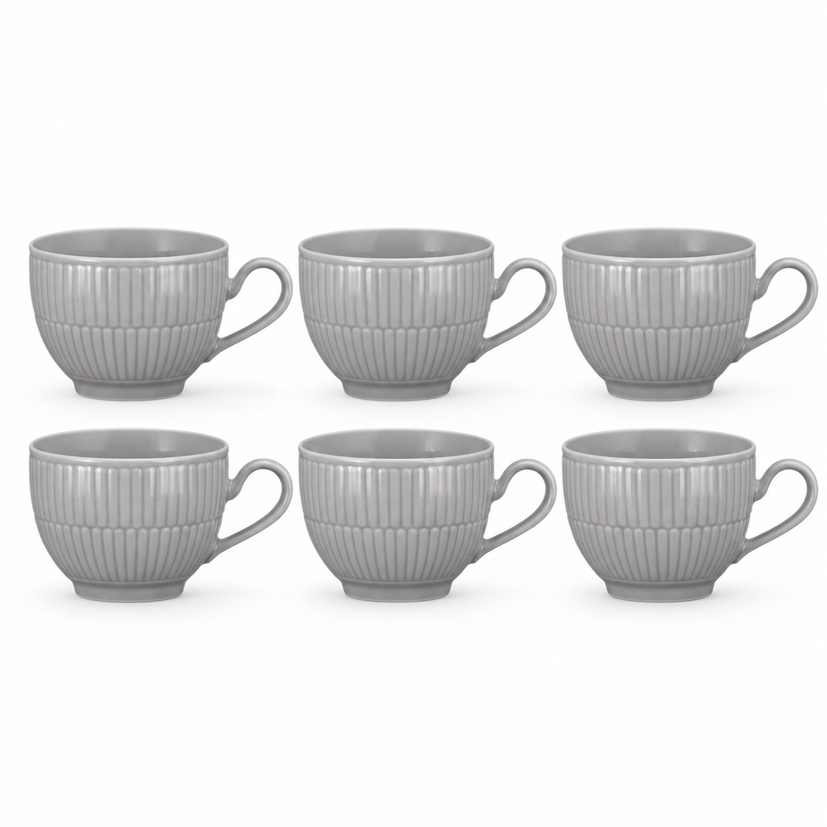 Seltmann Weiden Amina Silbergrau Kaffeeobertasse 0,25 l – 6er-Set