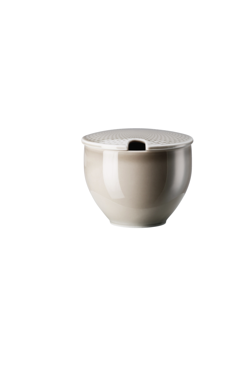 Rosenthal Junto Zuckerdose mit Einschnitt Pearl Grey 0,28 L Grau