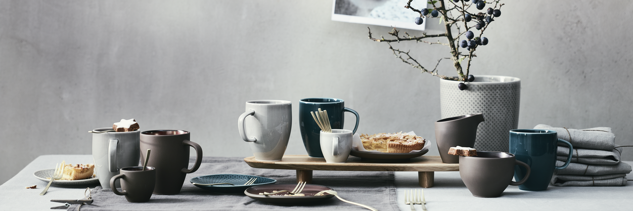 Rosenthal Junto Becher mit Henkel Pearl Grey 0,38 L Grau – Ansicht 5