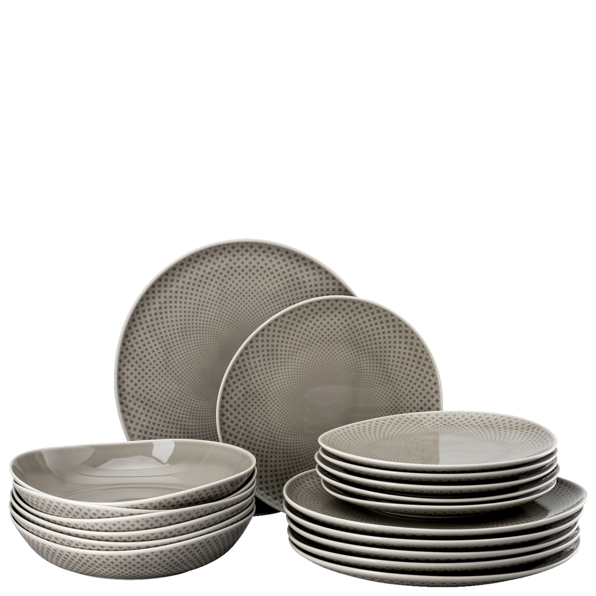Rosenthal Junto Set 18-tlg. mit Tellern Pearl Grey Grau – Ansicht 2