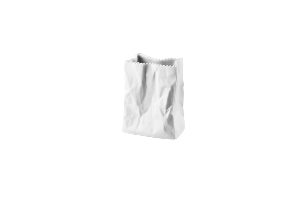 Rosenthal Do not litter Tütenvase 10 cm Weiss matt