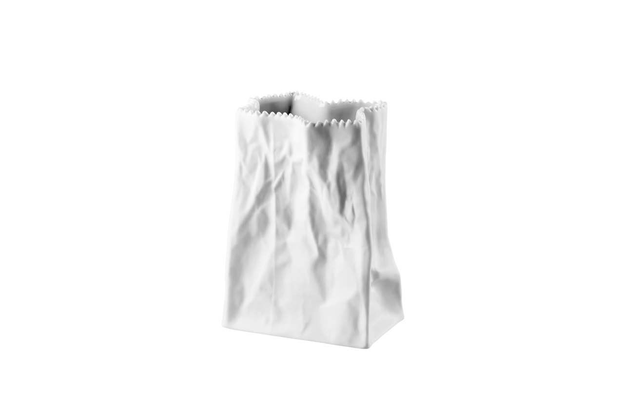 Rosenthal Do not litter Tütenvase 14 cm Weiss matt