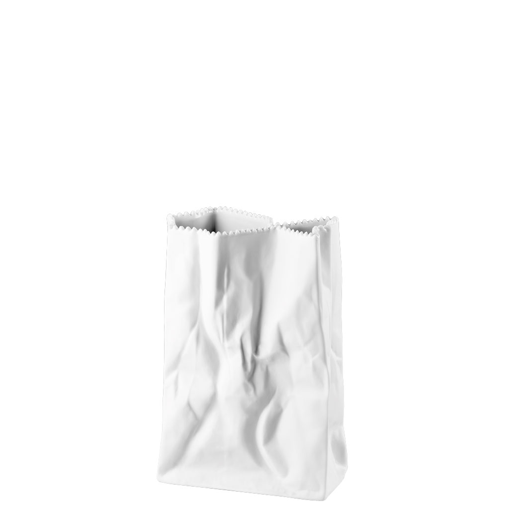 Rosenthal Do not litter Tütenvase 18 cm Weiss matt – Ansicht 1