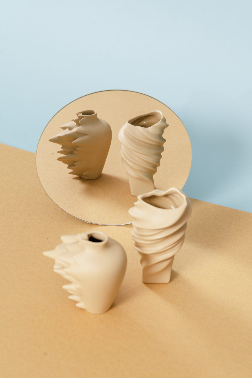 Rosenthal Squall Vase 11 cm Fossil Gelb – Lifestyle