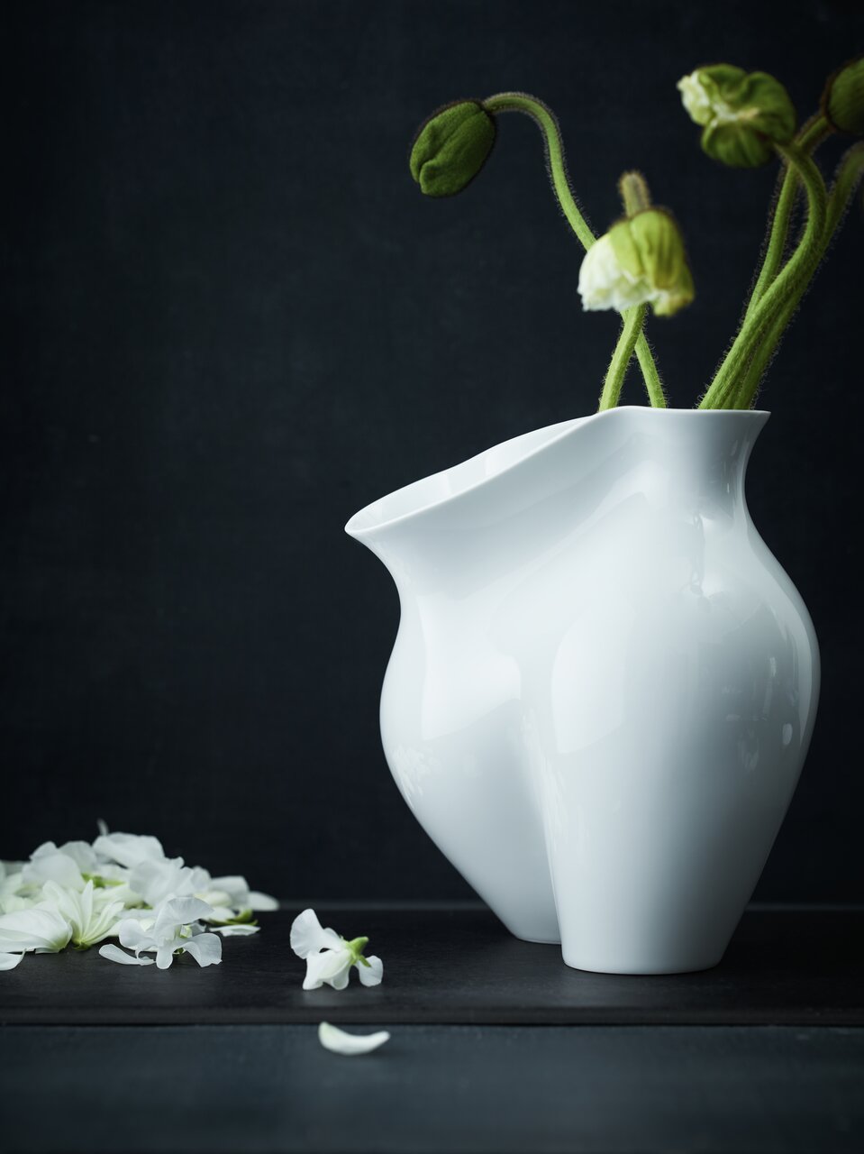 Rosenthal La Chute Vase 26 cm Weiß