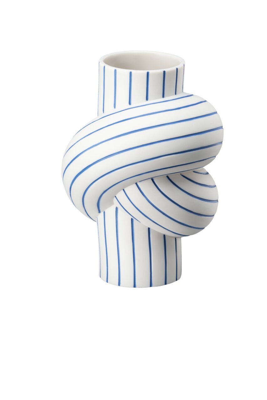 Rosenthal Node Stripes Vase 12 cm Blueberry