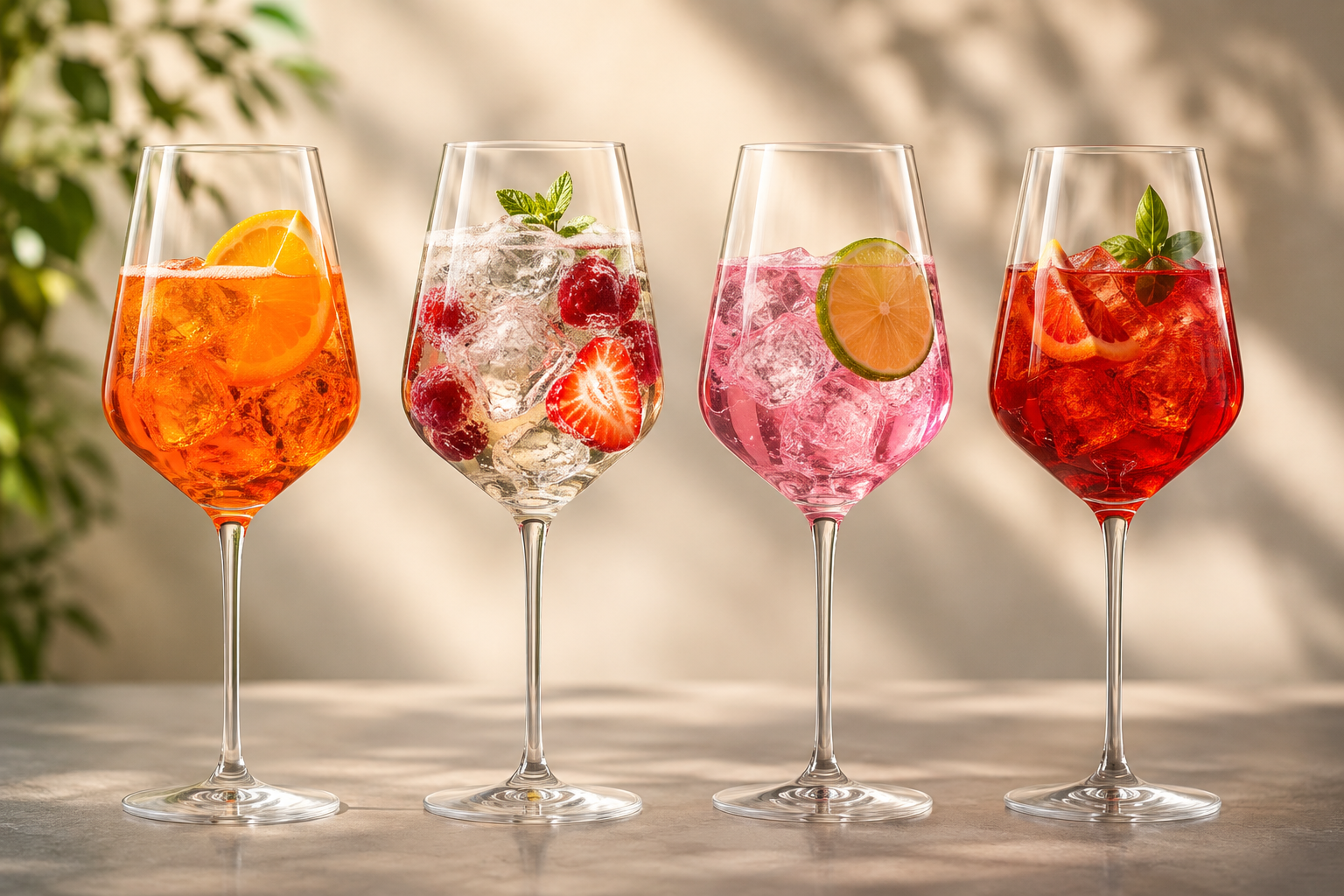 Stölzle Lausitz Quatrophil Aperitifgläser 6er Set – Ideal für Aperol Spritz, Hugo & Lillet