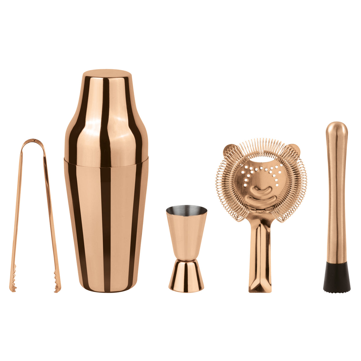 Sambonet Home Bar Parisian Cocktailset 5-teilig PVD Kupfer