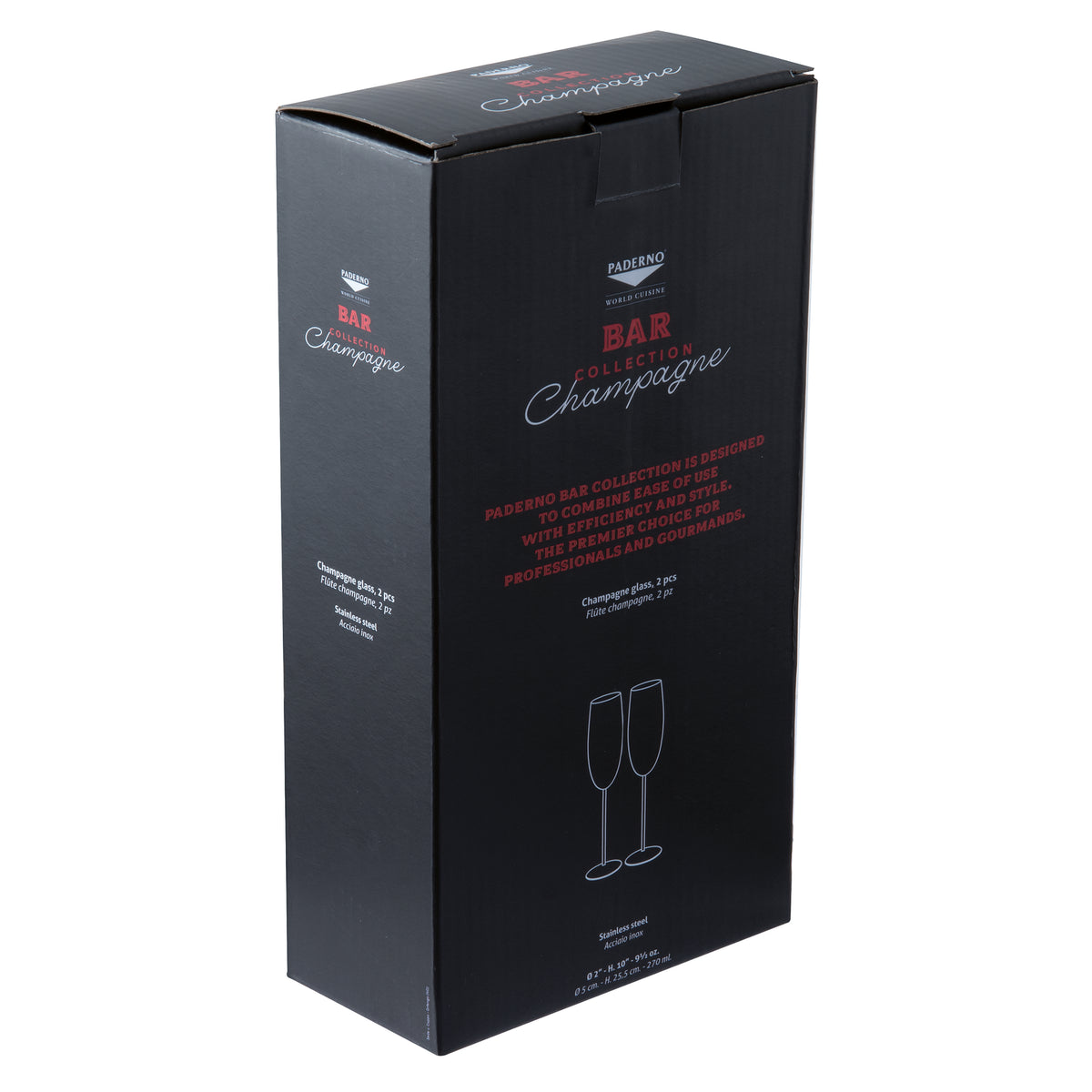 Sambonet Home Bar Champagnerbecher 2er-Set PVD Kupfer – Ansicht 3