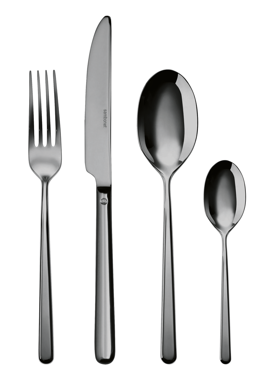 Sambonet Linear Besteckset 24-teilig PVD Schwarz – Ansicht 1