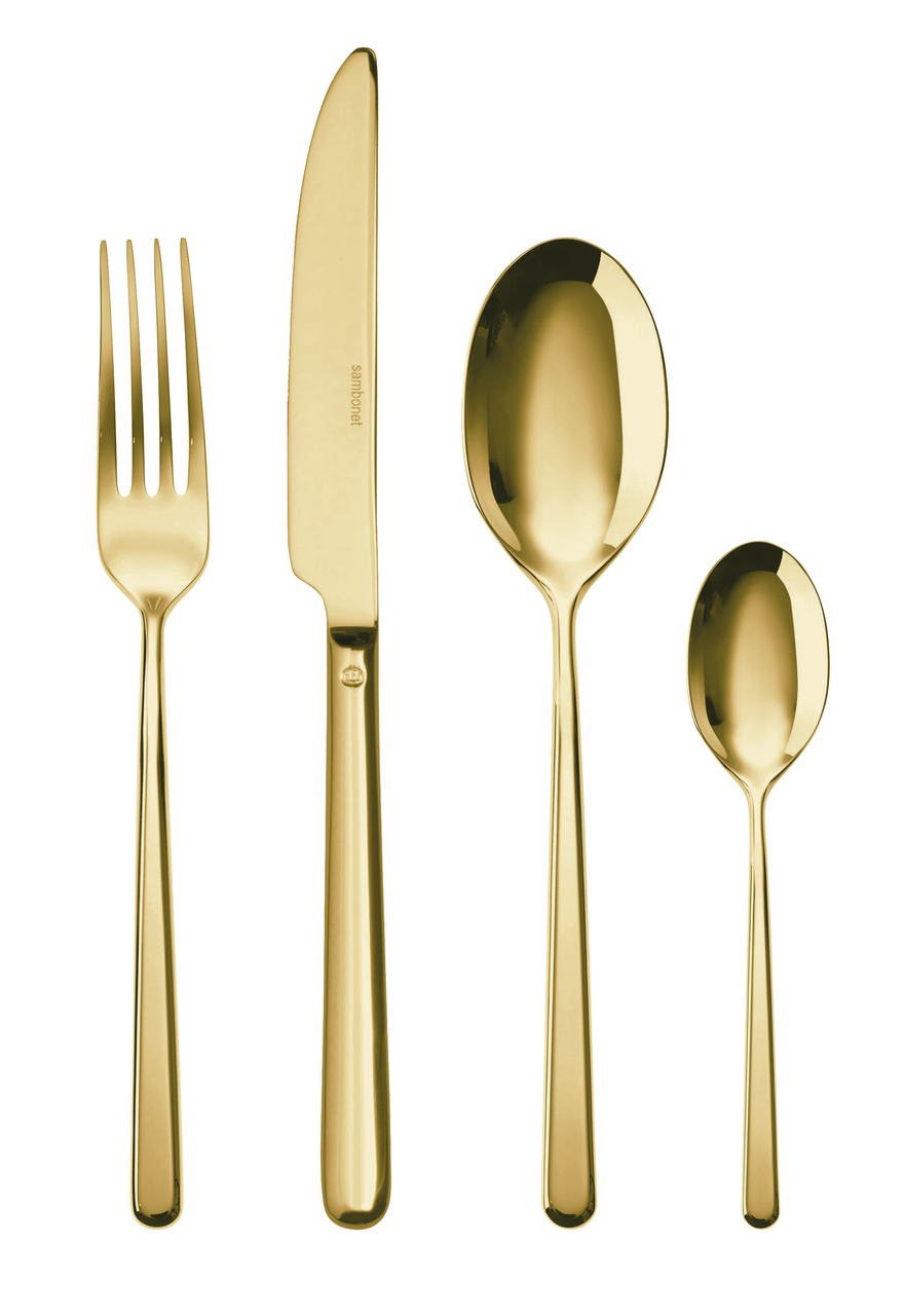 Sambonet Linear Besteckset 24-teilig PVD Gold – Ansicht 1