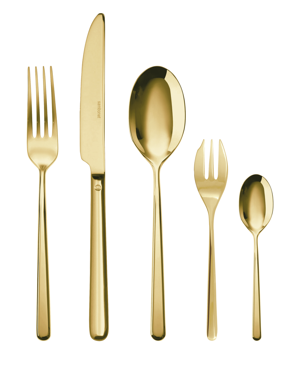 Sambonet Linear Besteckset 30-teilig PVD Gold – Ansicht 1