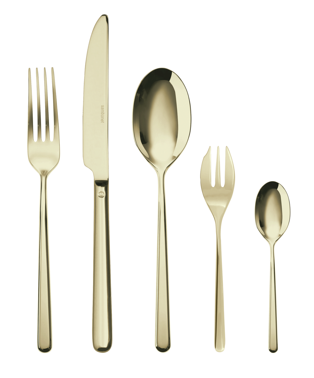 Sambonet Linear Besteckset 30-teilig PVD Champagne – Ansicht 1