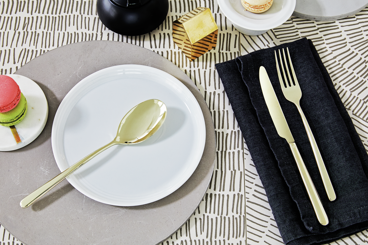 Sambonet Linear Besteckset 30-teilig PVD Champagne – Ansicht 5