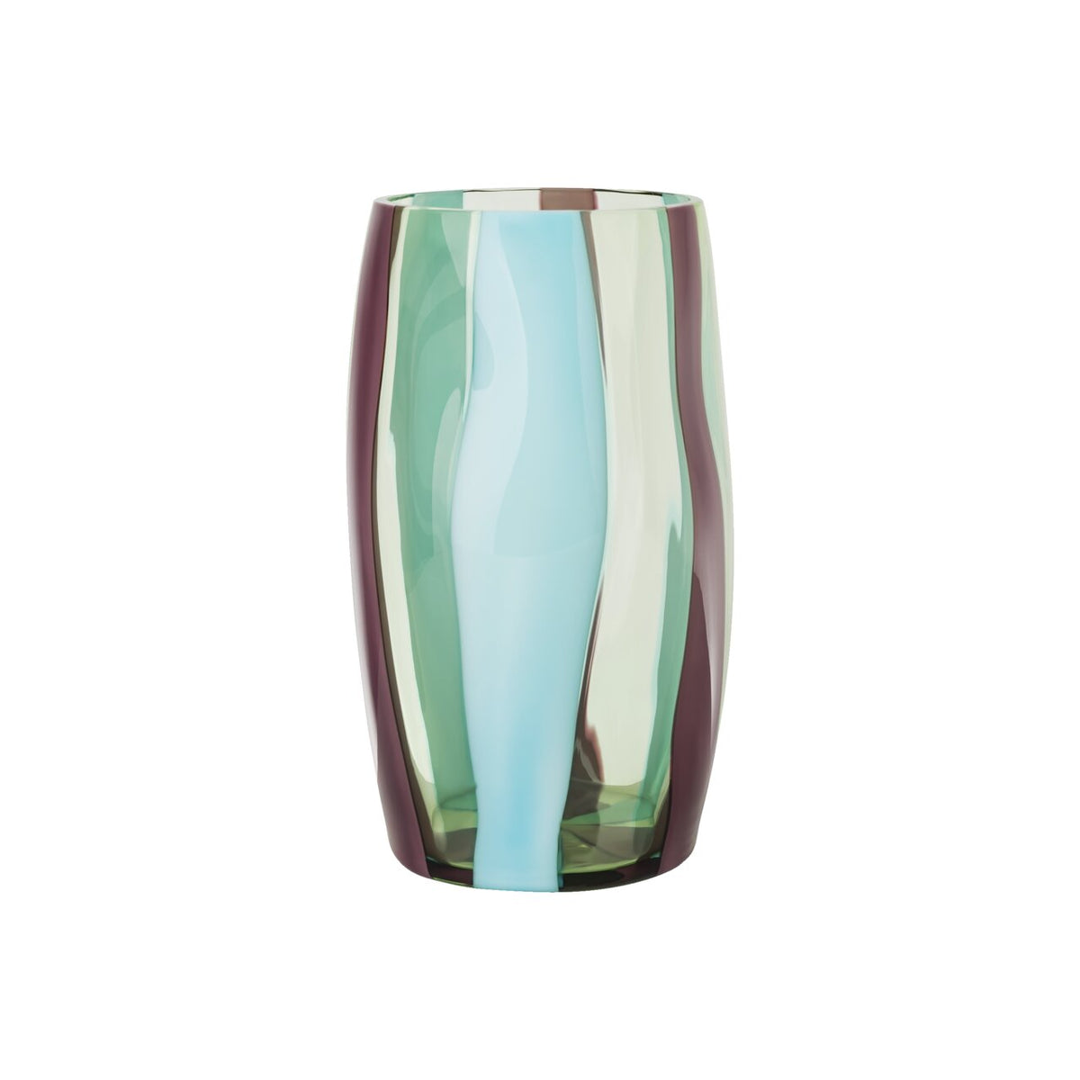 Rosenthal Glass Object Limited Vase 28 cm Stripes Grass