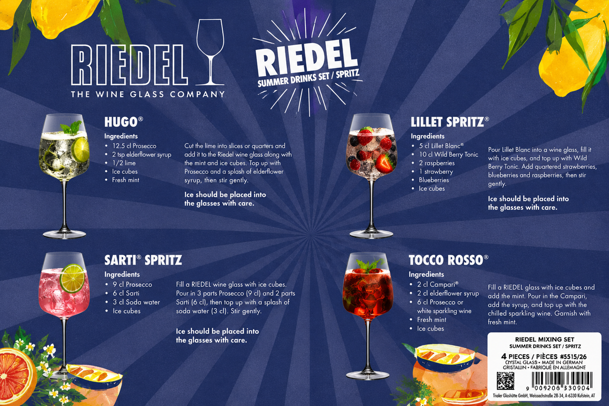 RIEDEL Mixing Sets Summer Drinks Spritz Set 4er Set