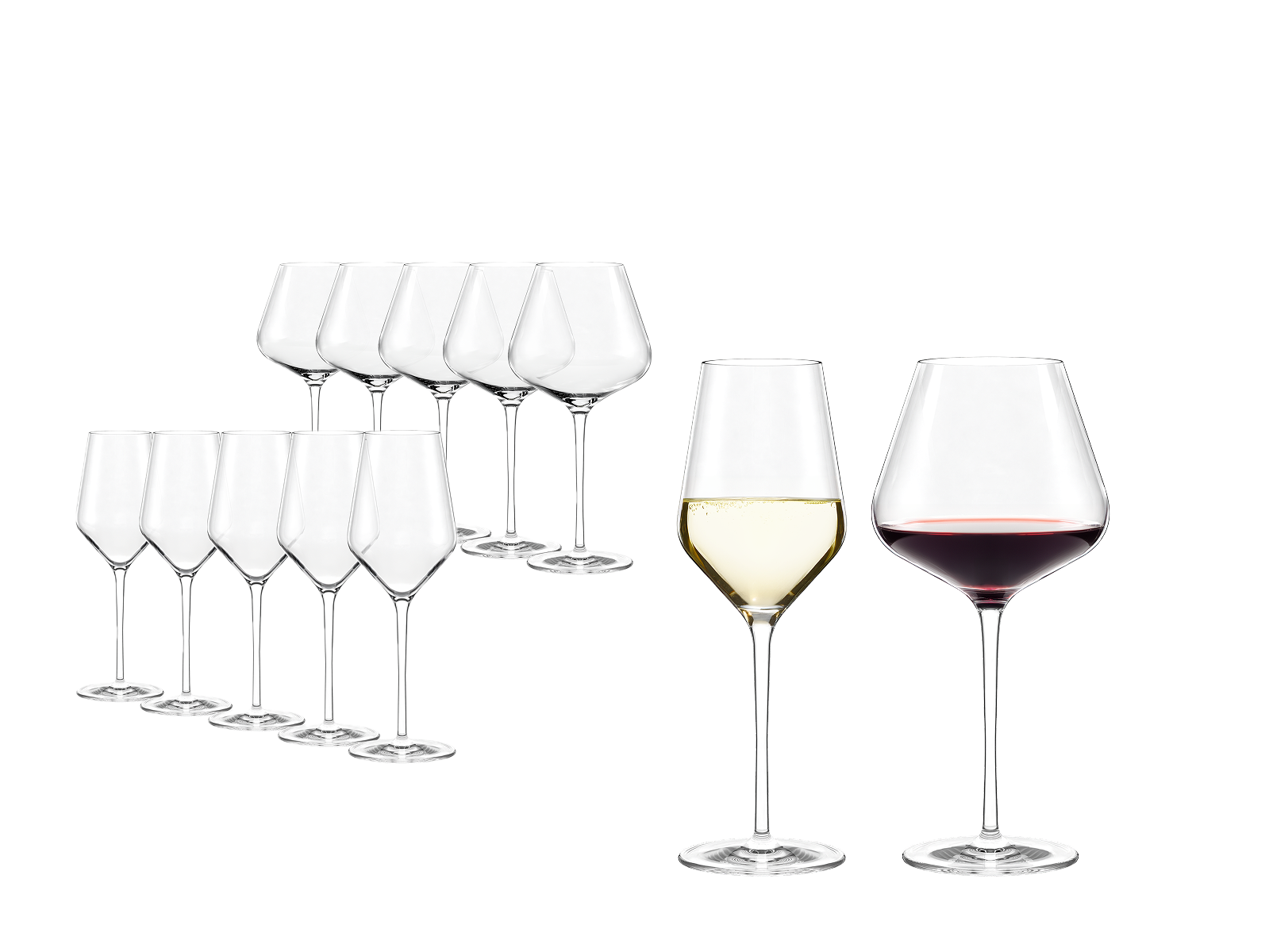 Stölzle Lausitz Quatrophil Burgunder- & Weißweinkelch Set 12-teilig