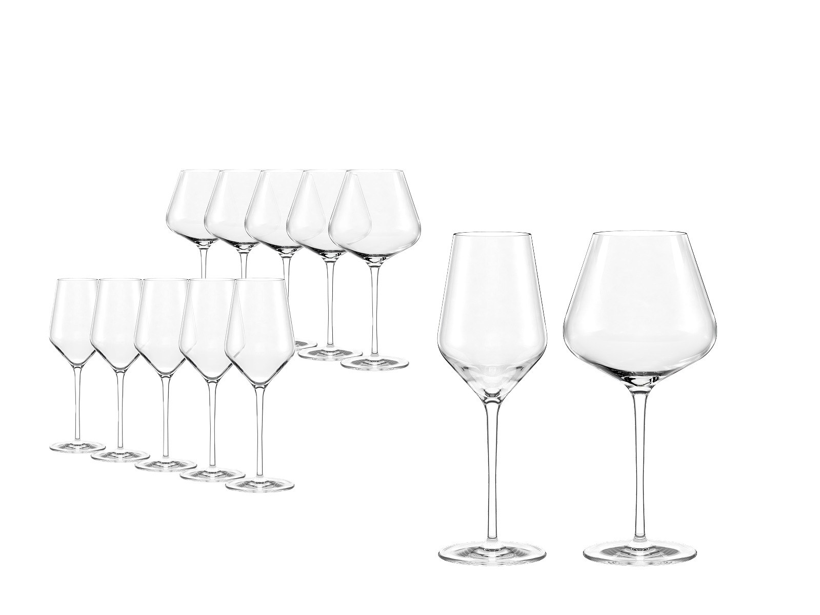 Stölzle Lausitz Quatrophil Burgunder- & Weißweinkelch Set 12-teilig