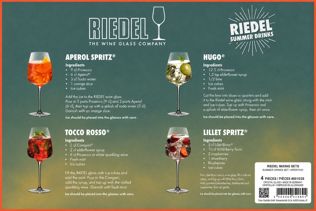 RIEDEL Mixing Sets Summer Drinks/ Aperitivo Set 4er Set