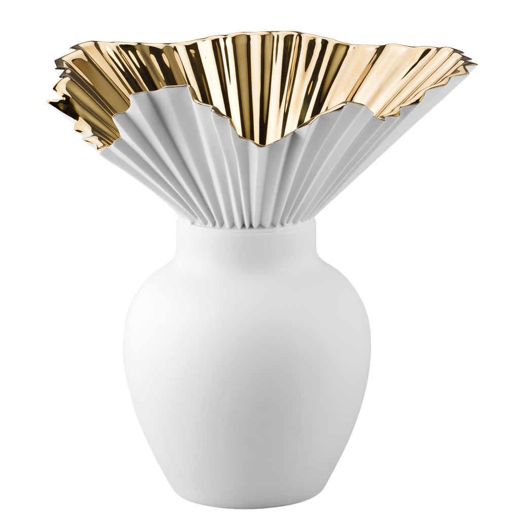 Rosenthal Falda Vase 27 cm Gold titanisiert – Produktansicht
