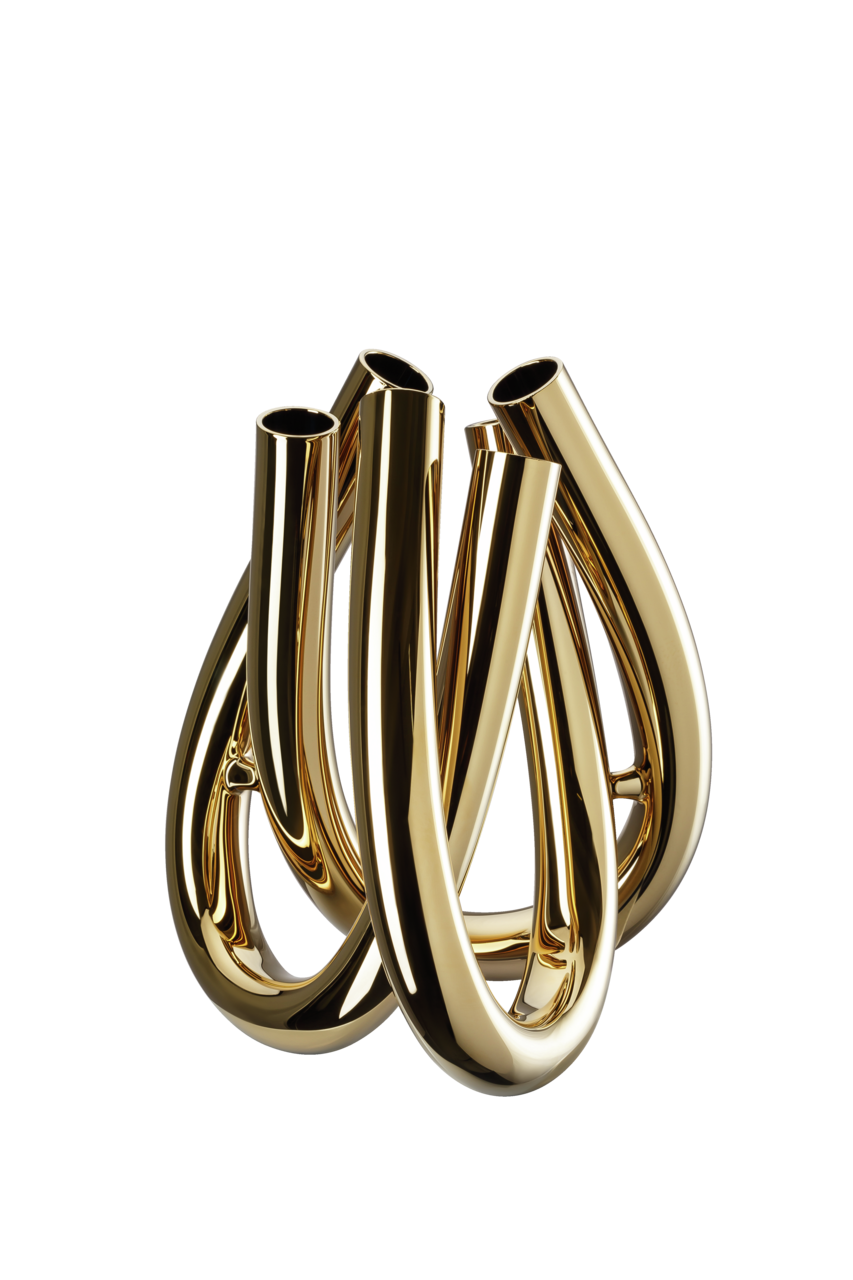 Rosenthal Triu Vase 22 cm Gold – Detailansicht
