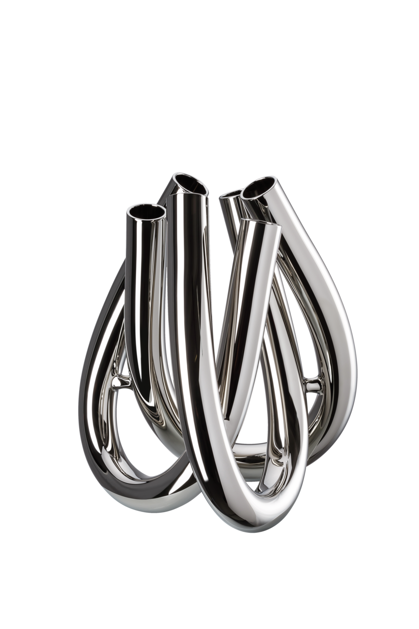 Rosenthal Triu Vase 22 cm Silber – Produktansicht