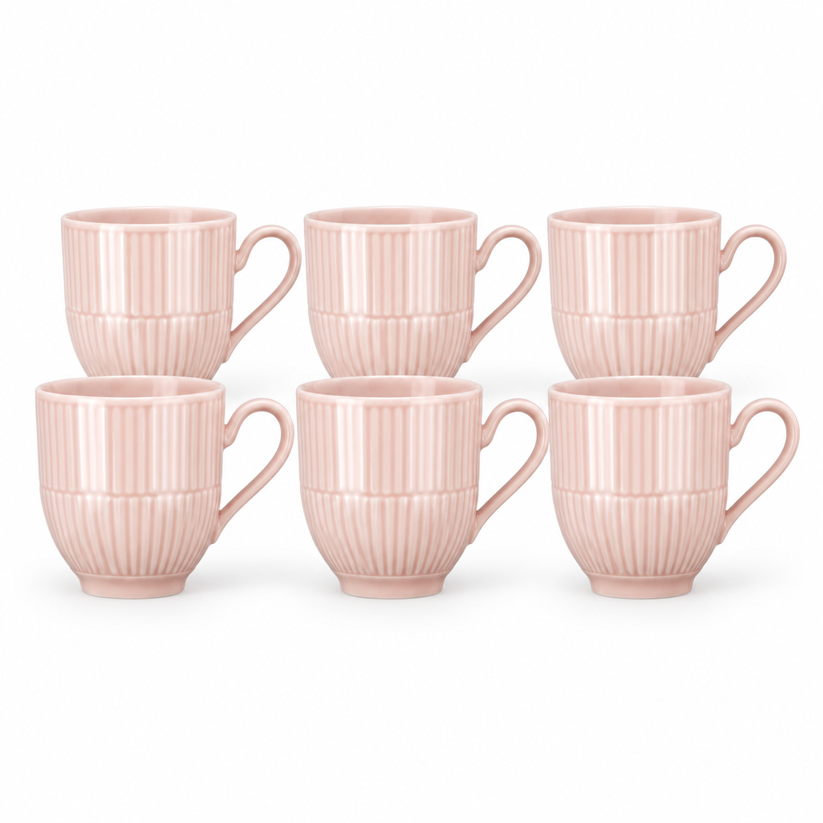 Seltmann Weiden Amina Rosé Becher mit Henkel 0,35 l – 6er-Set